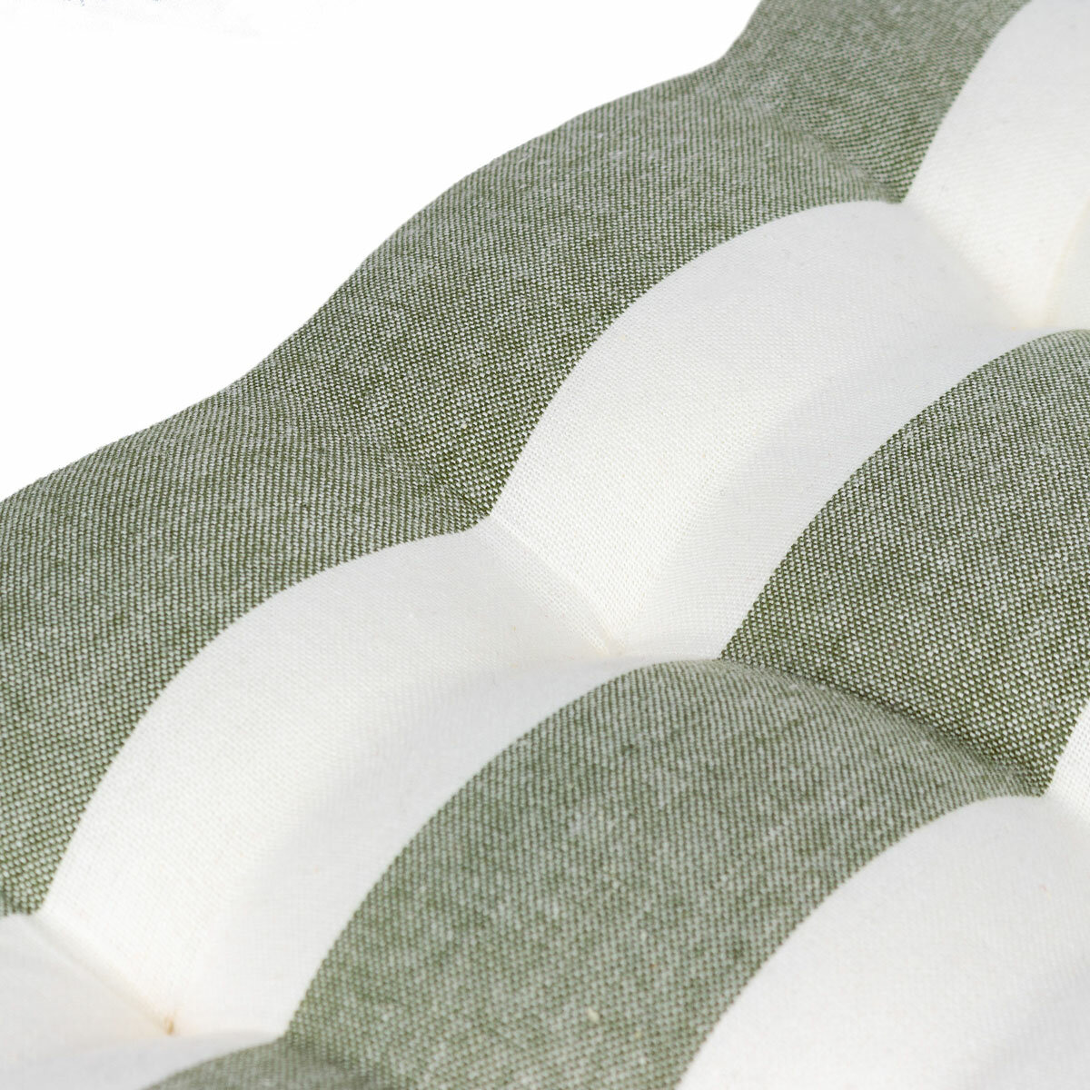 Yard Hayle Green Striped Indoor Outdoor Seat Pad 2 Pack, 40 x 40 cm