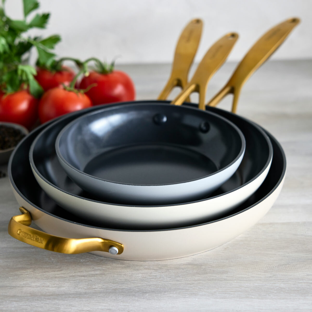 GreenPan Jewel Ceramic Frying Pan Set, 3 Piece in 3 Colours