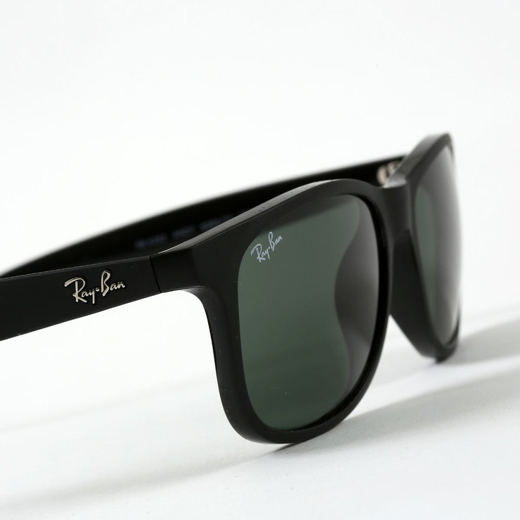 Ray-Ban Andy Matte Black Sunglasses with Green Lenses, RB4202 6069/71 ...