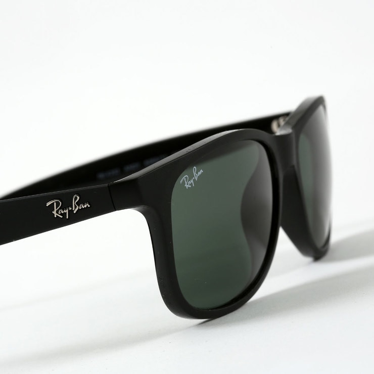 RayBan Andy Matte Black Sunglasses with Green Lenses, RB4202 6069/71