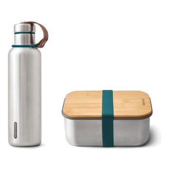 Black+Blum Stainless Steel Lunch Box & 750ml Insulated Water Bottle Bundle