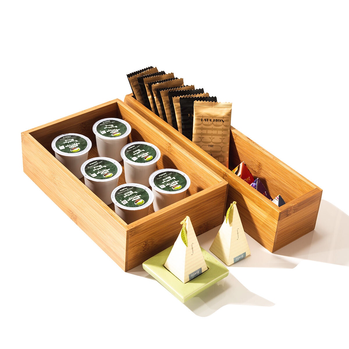 Seville Bamboo Drawer Organiser 10pc lifestyle beauty