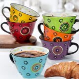 Jumbo Ceramic Mugs, 6 Pack