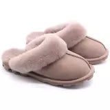 Kirkland Signature Women's Shearling Slippers in Caribou