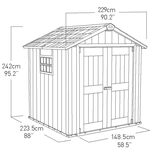 Keter Oakland 7ft 6" x 7ft (2.3 x 2.1m) Shed