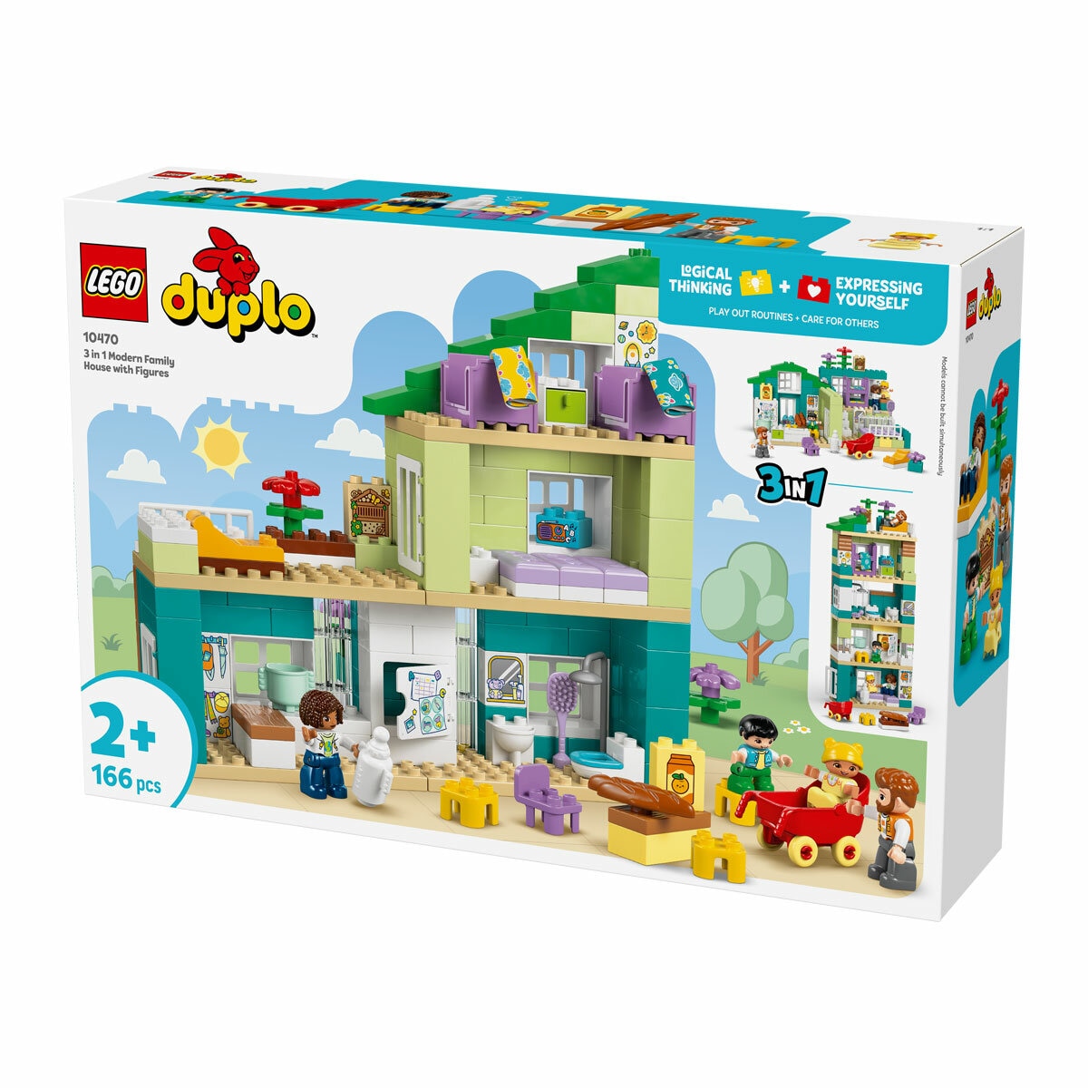 LEGO Duplo Town 3 in 1 Modern Family House with Figures - Model 10470 (2+ Years)