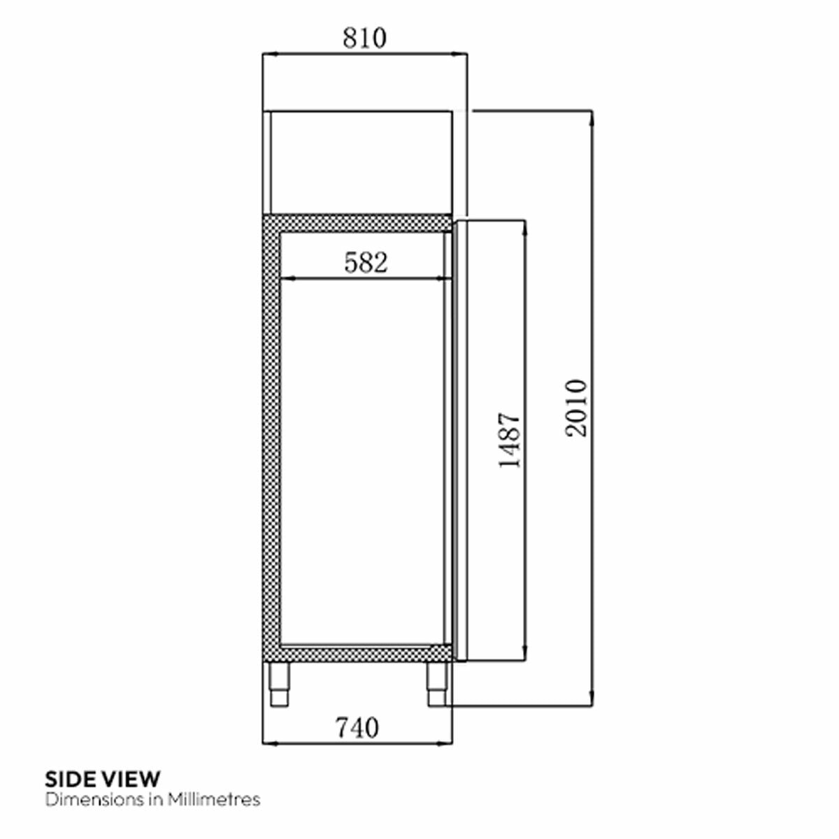 Contender RUS009 Commercial 1200L Double Door Fridge, D Rated in Stainless Steel