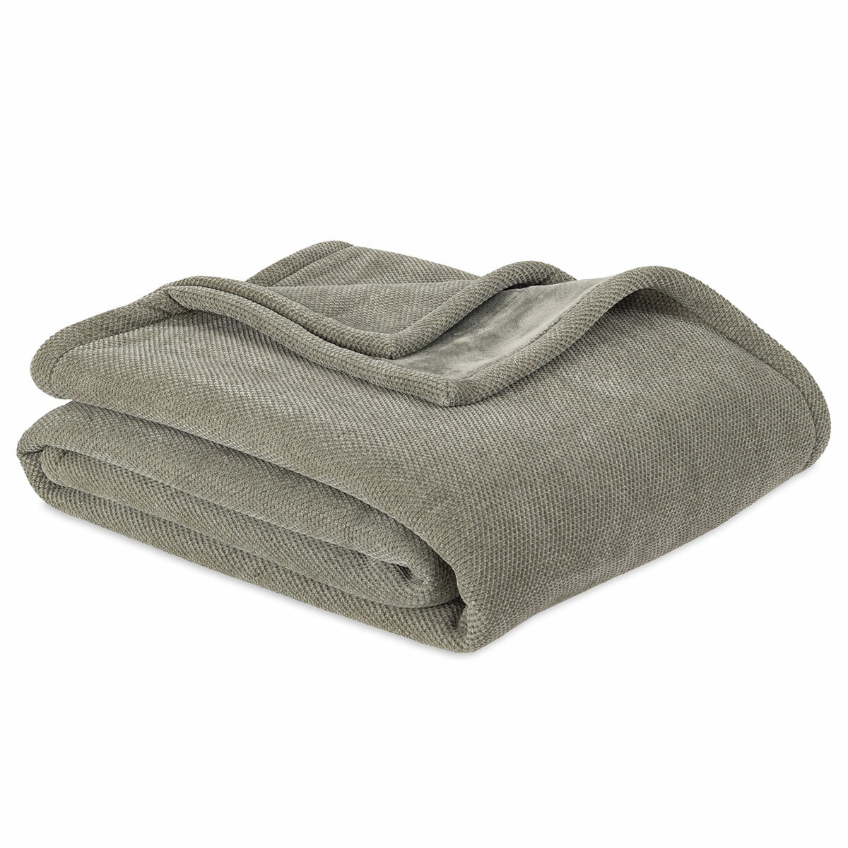 Berkshire Textured Chenille Throw in Green, 152 x 178 cm