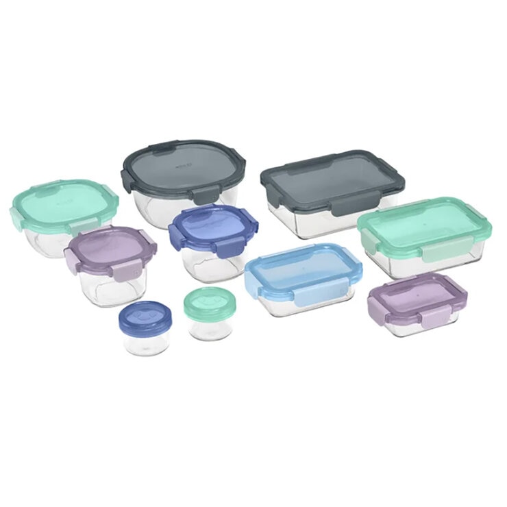 Ello Colour Lock Food Storage Set, 20 Piece Ello Colour Lock Food Storage Set, 20 Piece