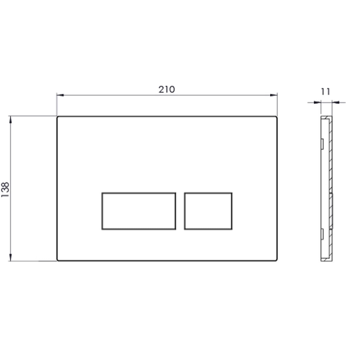 Tavistock square flush plate dimensions