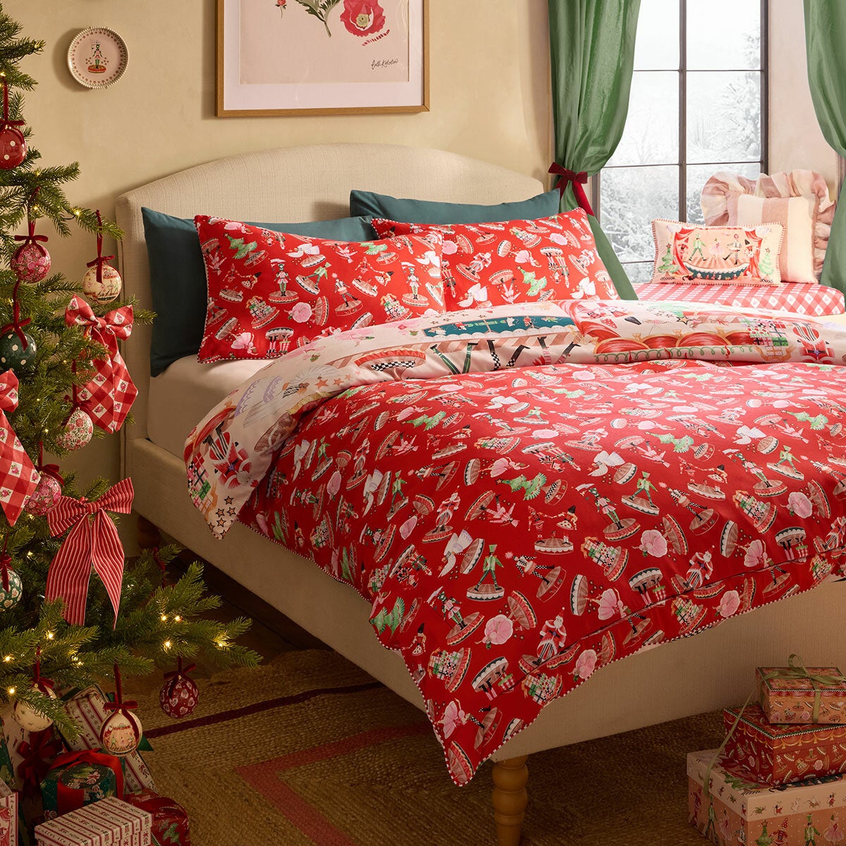 Cath Kidston Christmas Nutcracker Scene Reversible Duvet Cover Set In 4 Sizes Cath Kidston Christmas Nutcracker Scene Reversible Duvet Cover Set In 4 Sizes