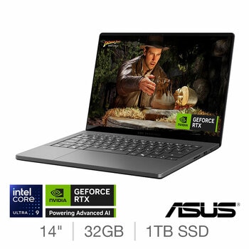 ASUS Zephyrus G14, Copilot+ PC, Intel Core Ultra 9, 32GB RAM, 1TB SSD, NVIDIA GeForce 5070, 14 Inch OLED Gaming Laptop, GU405AP-SY004W