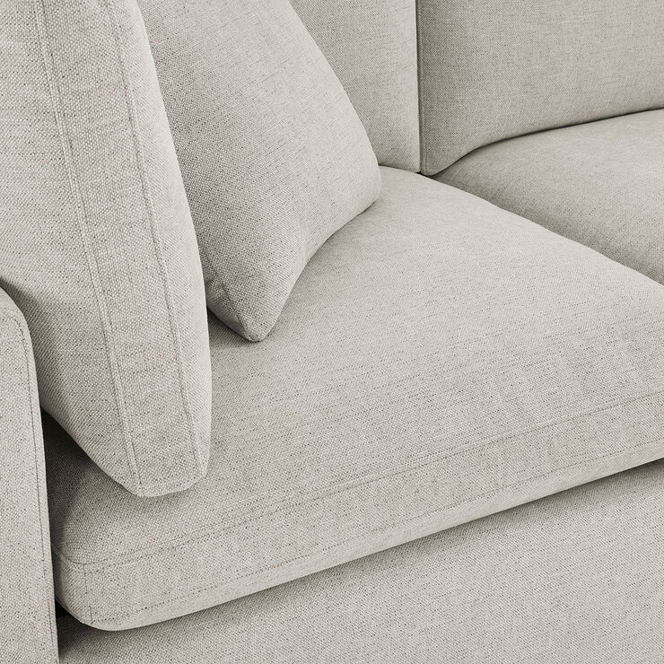 Thomasville Lowell Light Grey Fabric 6 Piece Modular Sofa
