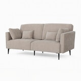 MOONAP Monroe Beige Fabric 3 Seater Sofa