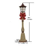 7ft (2.1m) Single Lantern Head Lamp post with 150 LED Lights