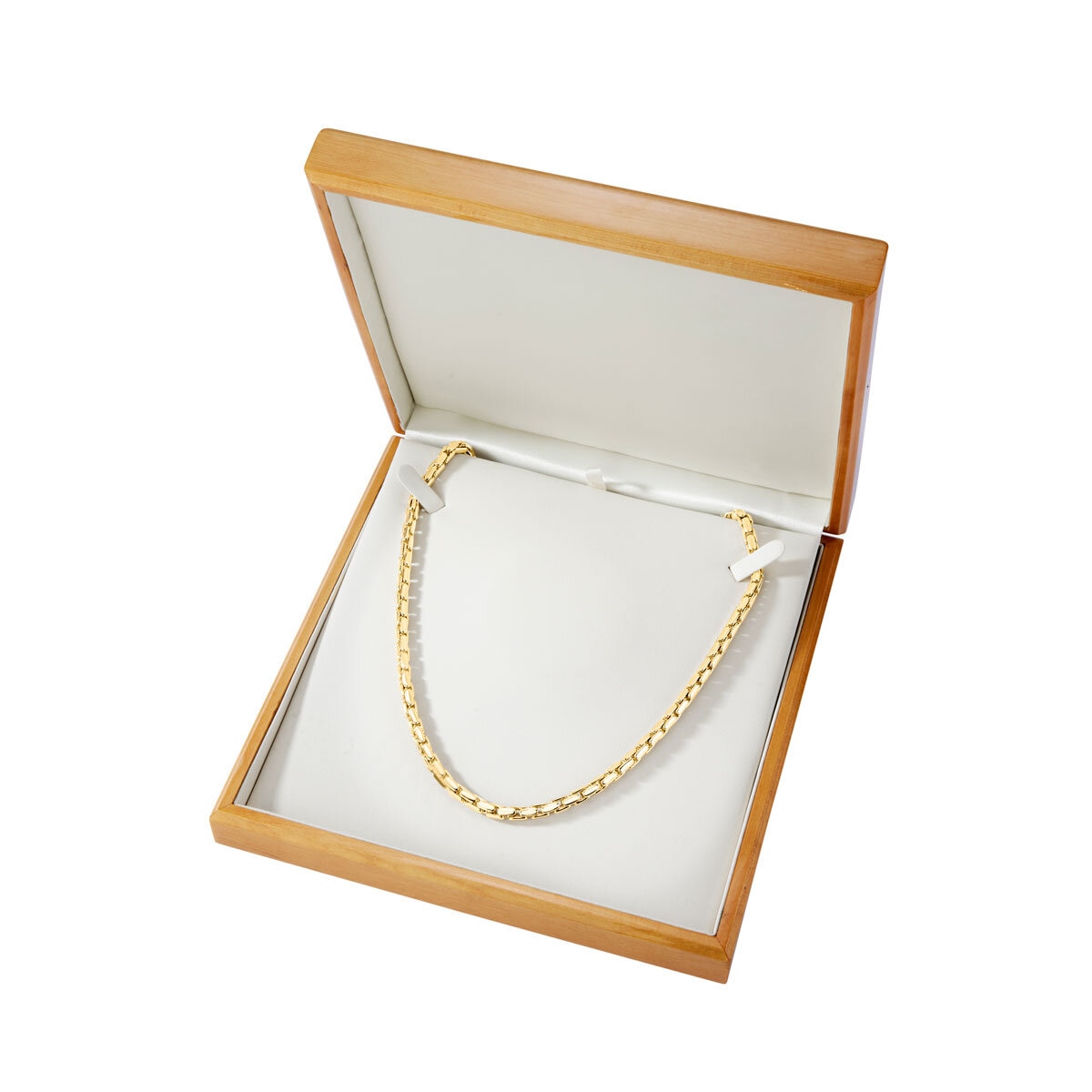 14ct Yellow Gold Rectangle Interlocking Necklace