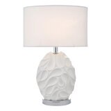 Zachary Oval Table Lamp White With Shade