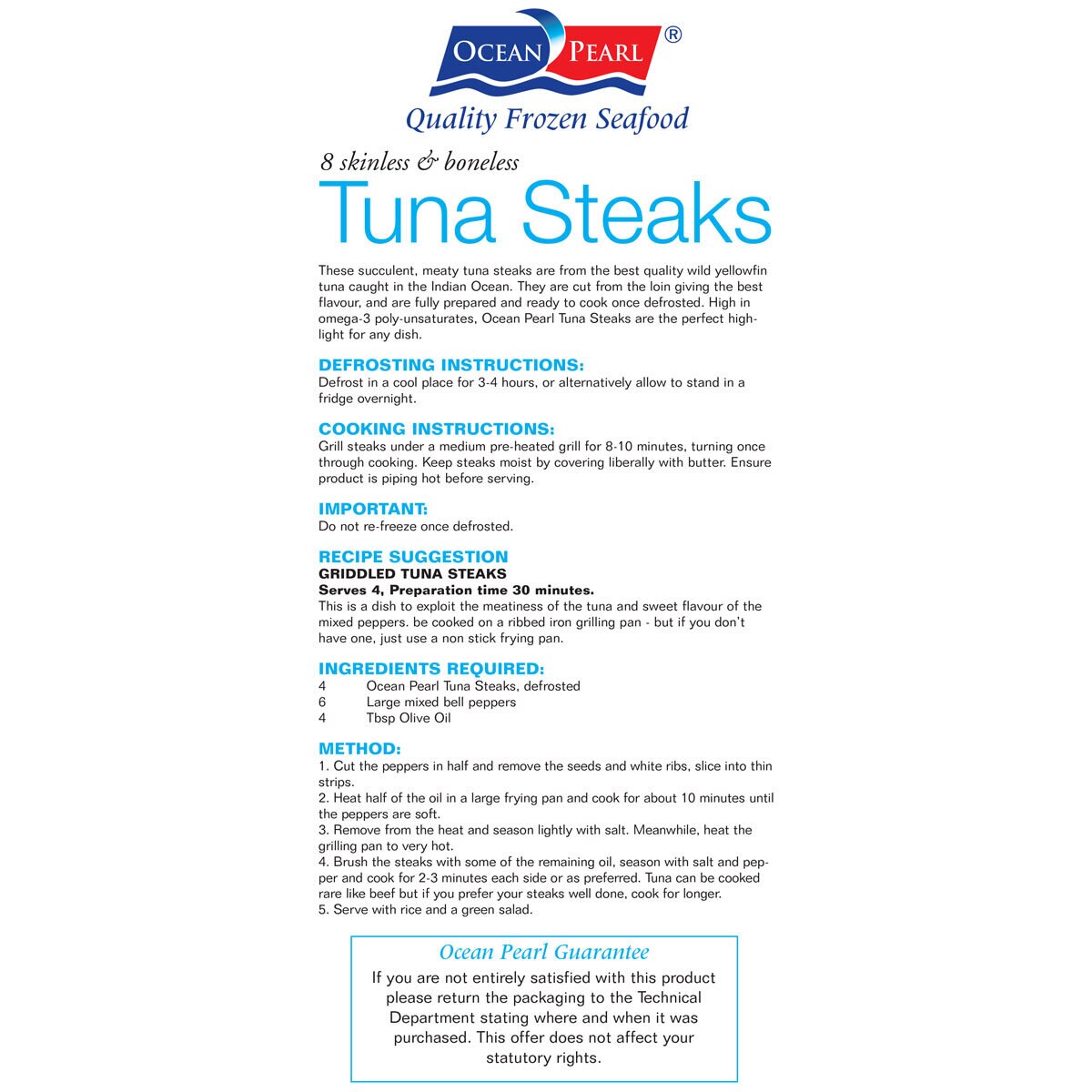 SPI Boneless Tuna Steaks, 1.24kg
