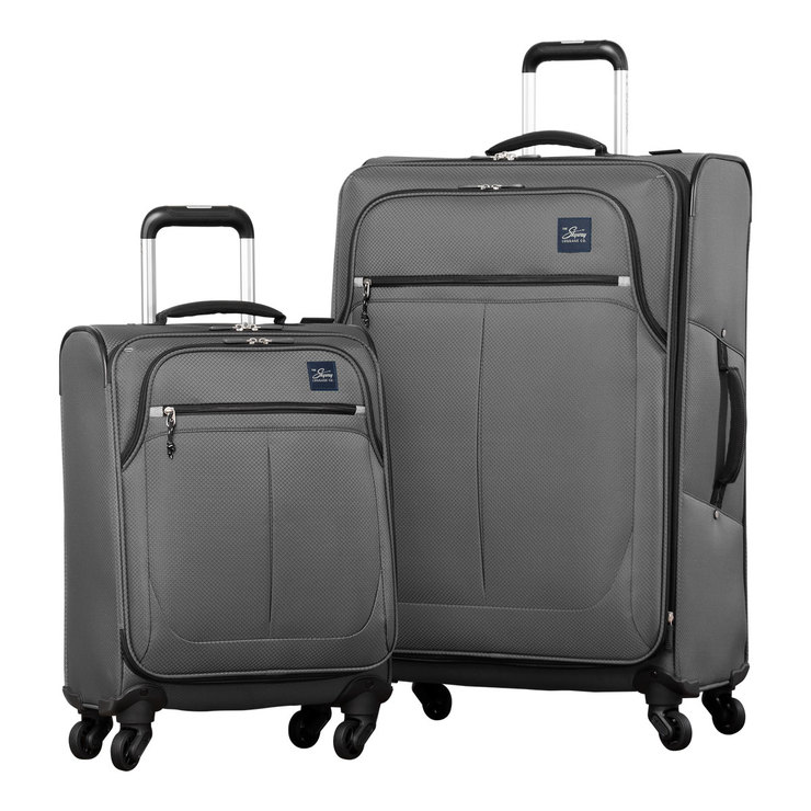 Ricardo Olympic 2 Piece Softside Suitcase Set, Charcoal Costco UK