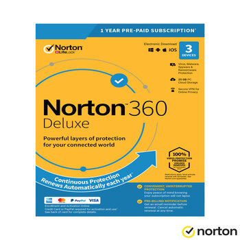 Norton 360 Deluxe 2022, Antivirus Software for 3 Device and 1 Year Subscription with Automatic Renewal 