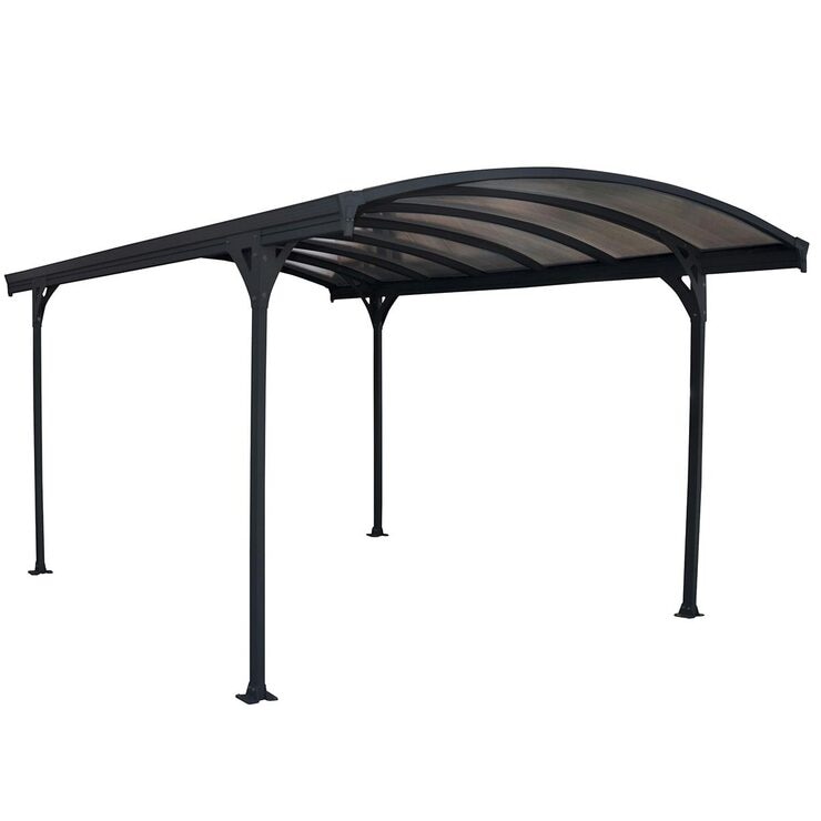 Palram Vitoria 5000 Aluminium and Polycarbonate Carport, Grey Costco UK