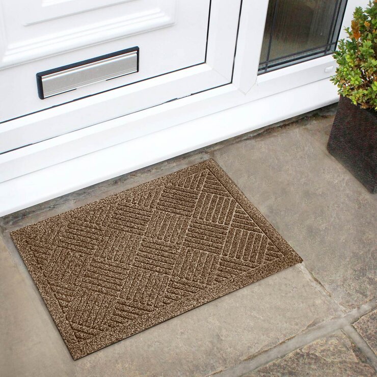 Lifestyle image of mats outside front door Lifestyle image of mats outside front door