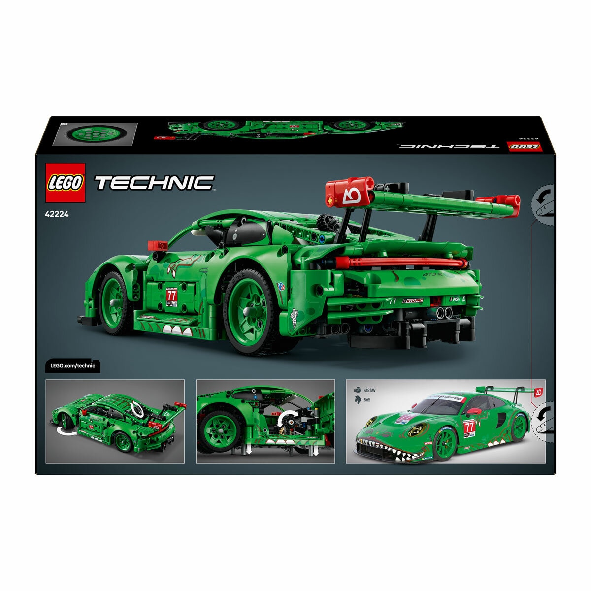 LEGO Technic Porsche 911 GT3 R Rexy AO Race Car - Model 42224 (11+ Years) LEGO Technic Porsche 911 GT3 R Rexy AO Race Car - Model 42224 (11+ Years)