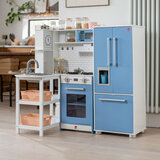 Buy Plum Penne Pantry Wooden Corner Kitchen with Fridge - Berry Blue Ovevriew Image at Costco.co.uk
