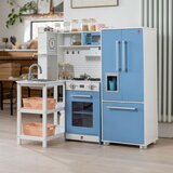 Buy Plum Penne Pantry Wooden Corner Kitchen with Fridge - Berry Blue Ovevriew Image at Costco.co.uk