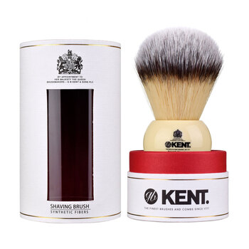 Kent Extra Large Synthetic Shaving Brush, Ivory White