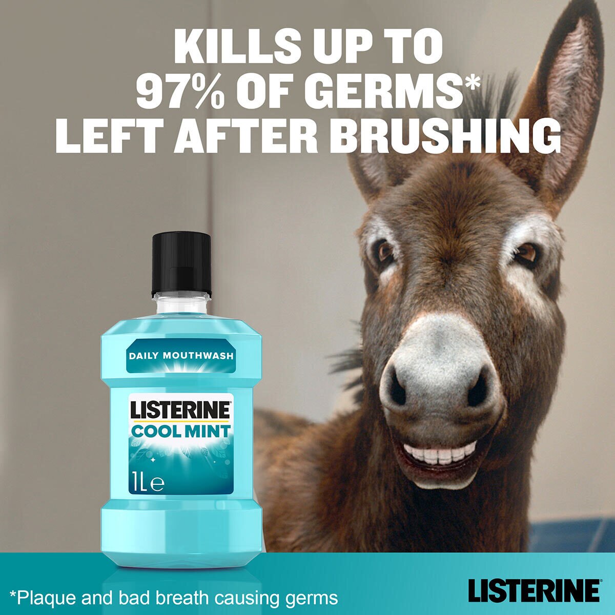 Kills up to 97% of Germs