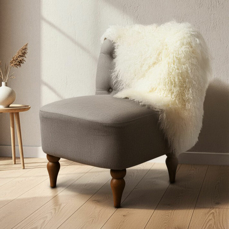 Bowron Tibetan Sheepskin Rug in 5 Colours, 60 x 90 cm