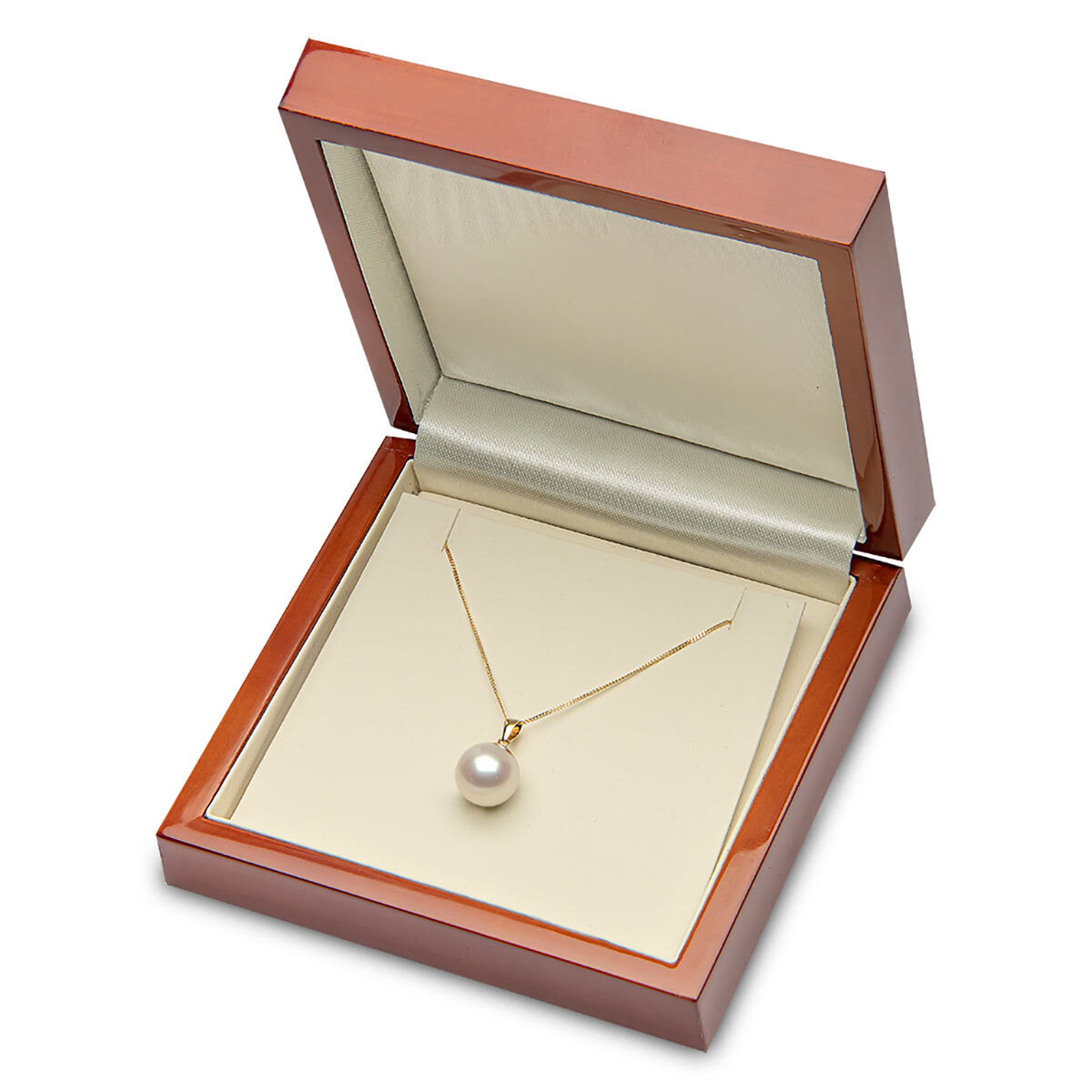 Freshwater White Pendant, 18ct Yellow Gold