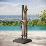 Seasons Sentry 10 x 13ft (3 x 3.9m) Rectangular Cantilever Umbrella with Base in Beige Seasons Sentry 10 x 13ft (3 x 3.9m) Rectangular Cantilever Umbrella with Base in Beige