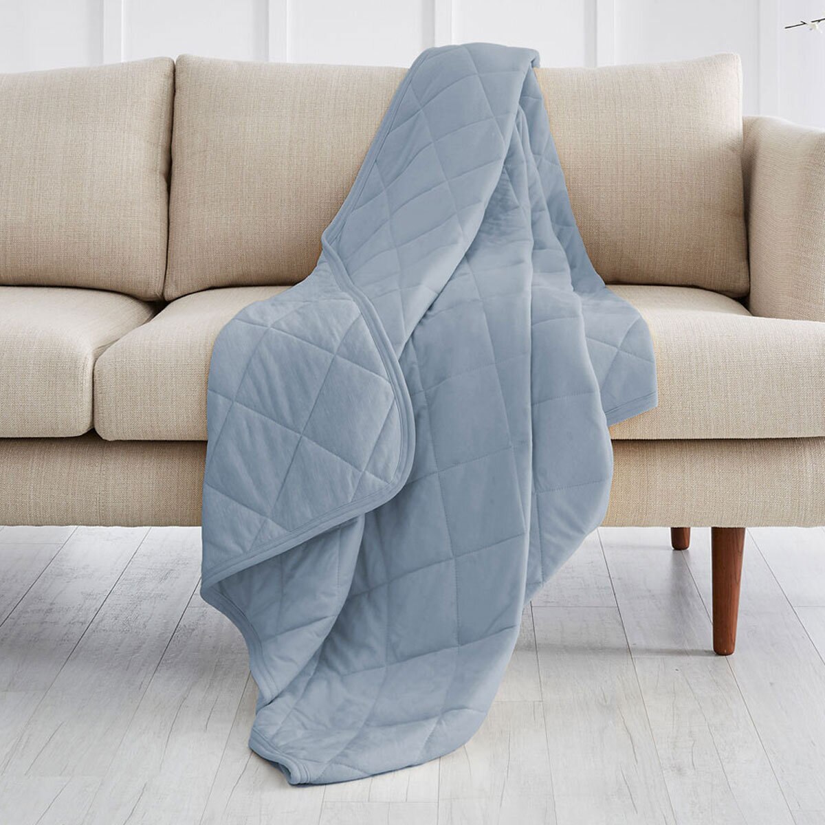 Sutton Place Blue Cooling Throw, 152 x 177 cm Costco UK