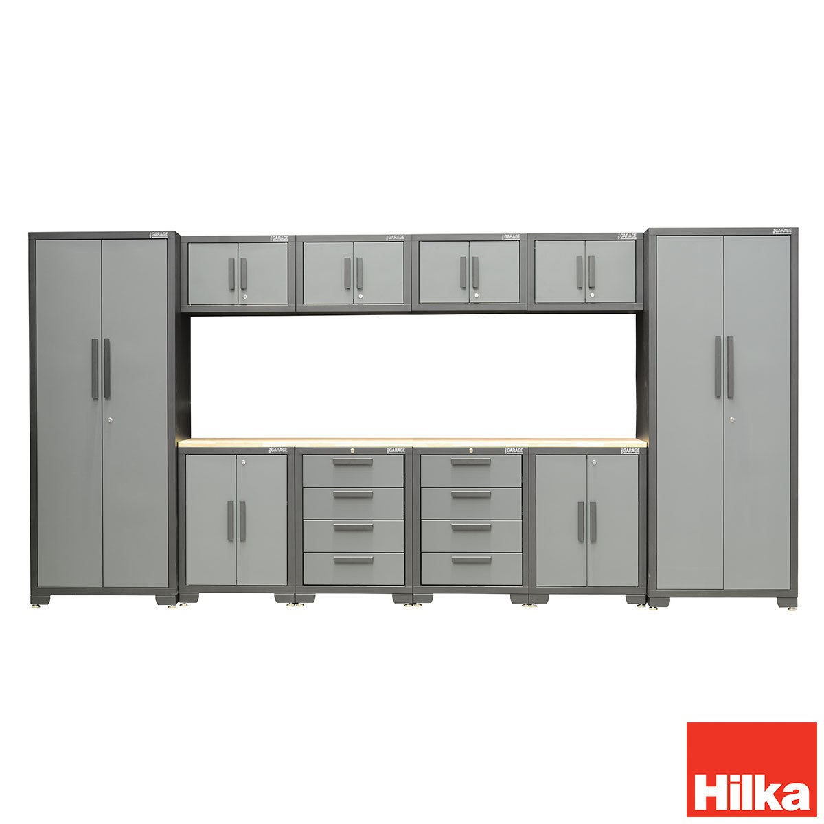Front facing image of Hilka 11 piece storage on white background