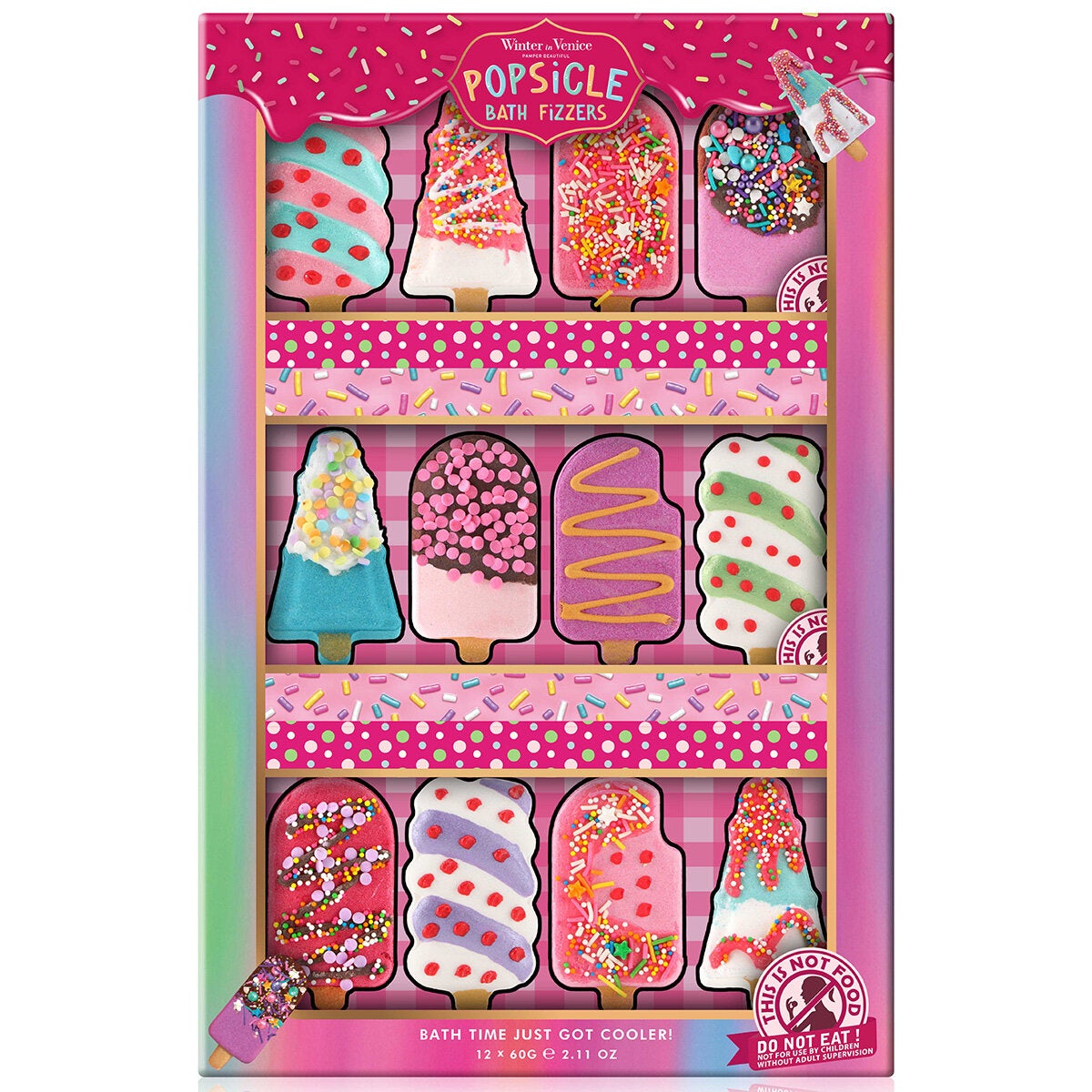 Sugar Rush Popsicle Bath Fizzer, 12 x 60g