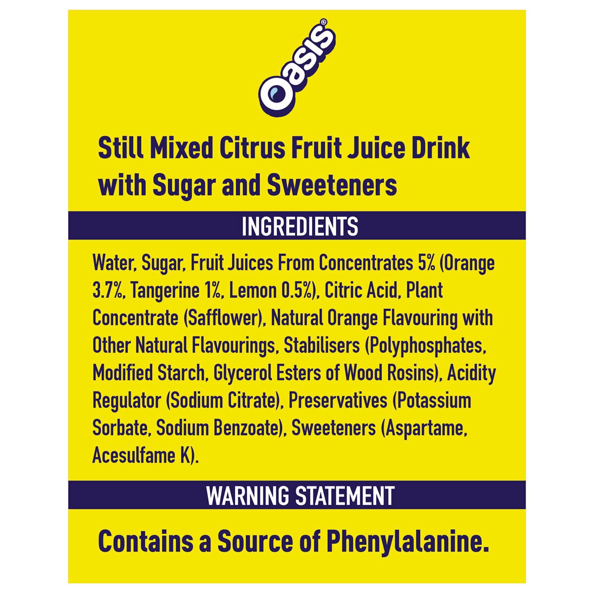 Oasis Citrus Punch, 12 x 500ml