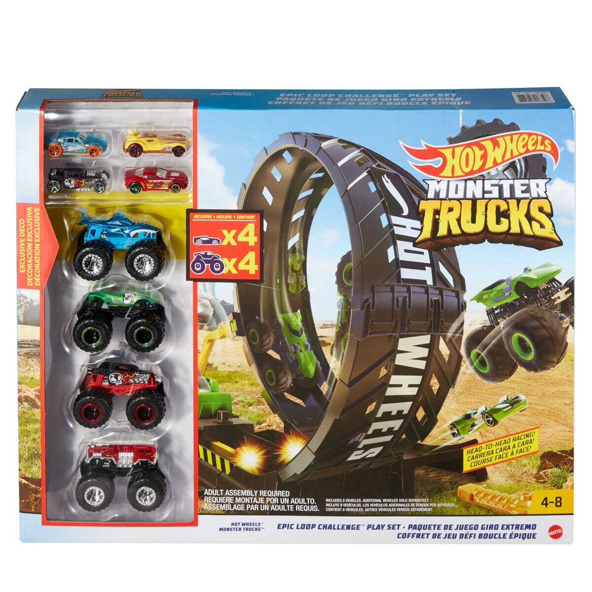 hot wheels monster truck 4 pack