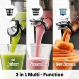 Lifestyle image of AUTO10S Juicer making juice, smoothie and ice cream