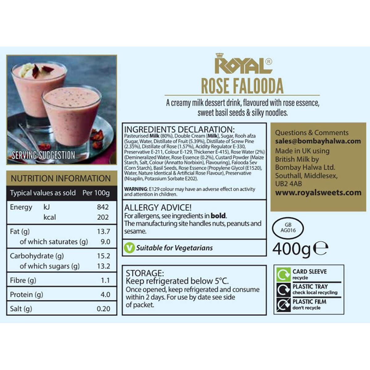 Royal Falooda, 2 x 400g