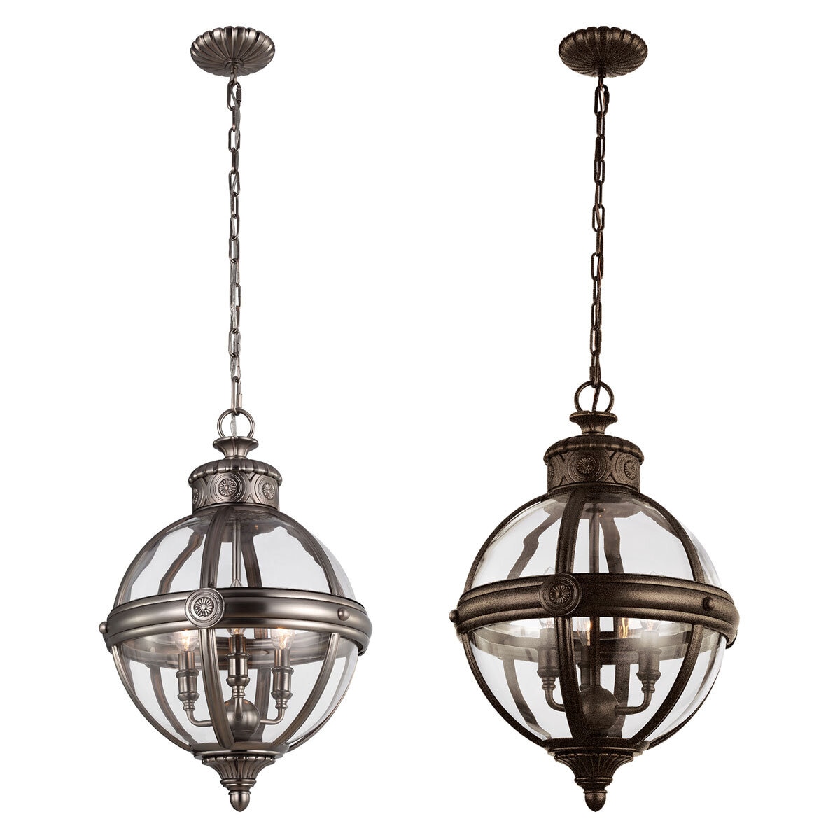 Feiss Adams 3 Light Pendant Chandelier 
