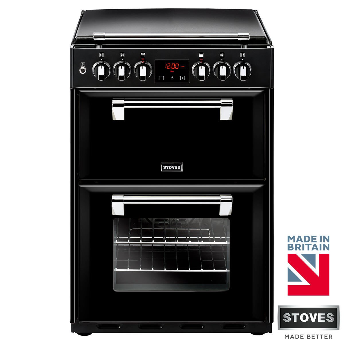 Stoves Richmond 600DF, Dual Fuel Range Cooker A rating in Black Costco UK