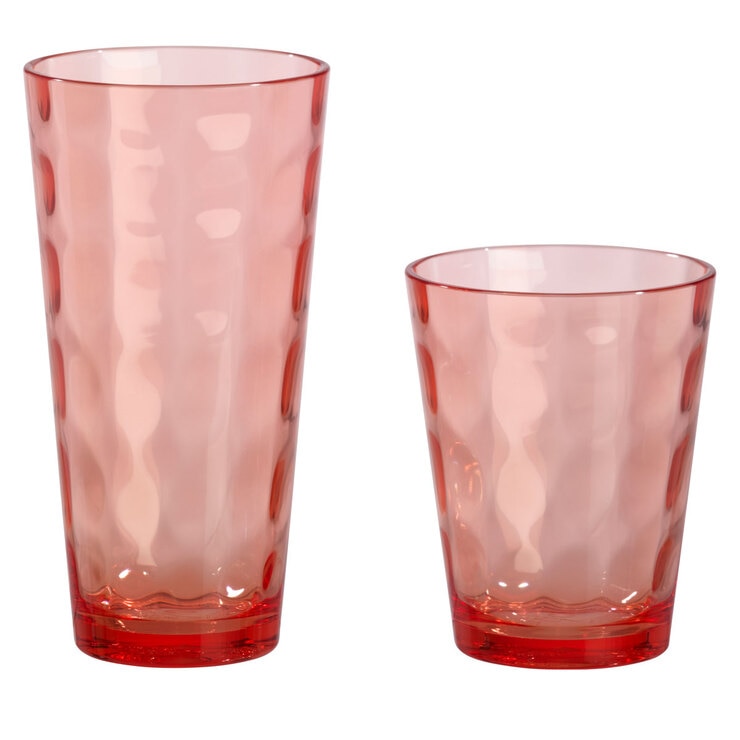 Tritan Hammered 12 Piece Coloured Drinkware Set