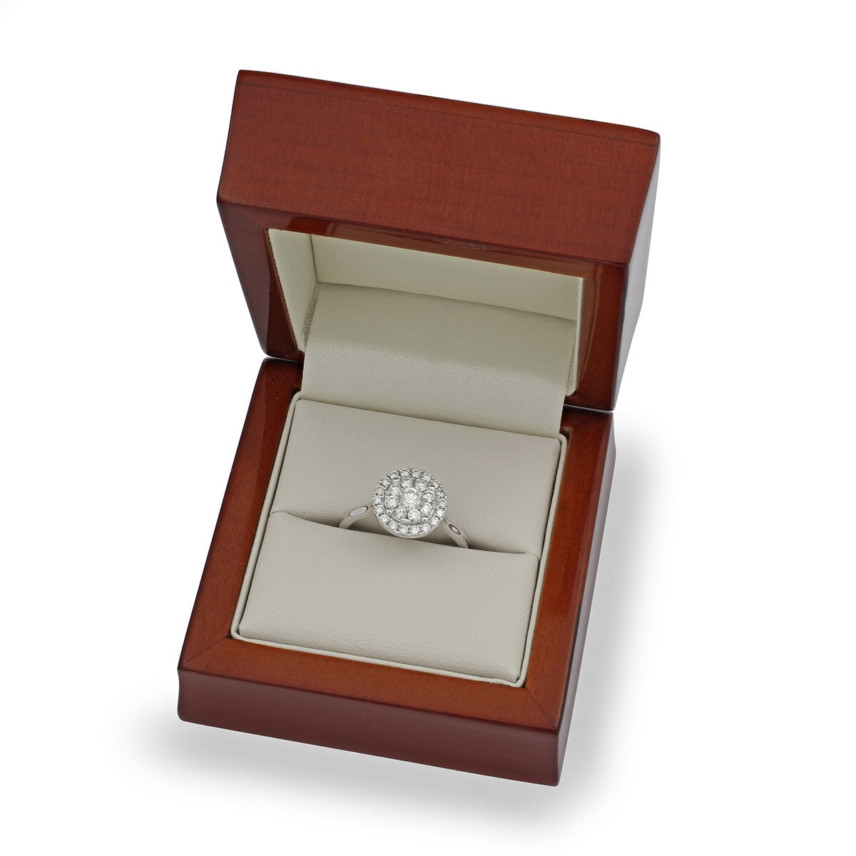 0.62ctw Round Brilliant Cut Diamond Ring, 18ct White Gold