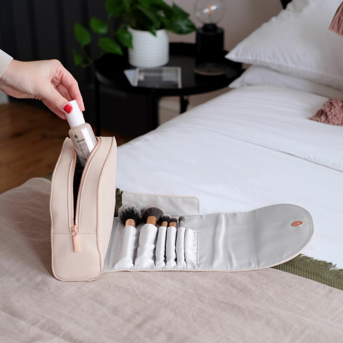 Blush Wrap Around Makeup Bag