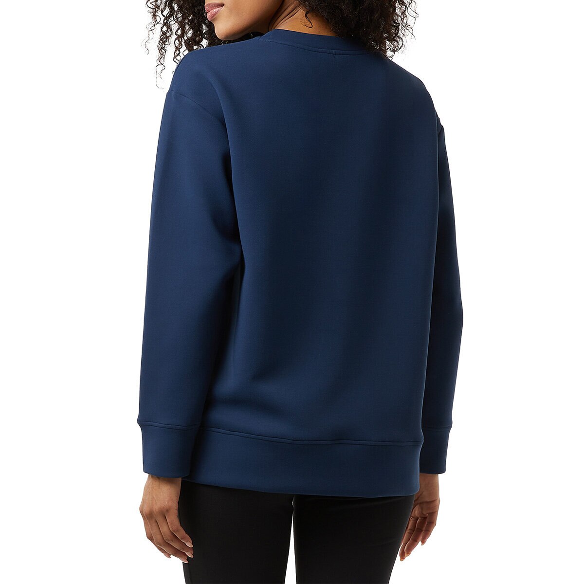 32 Degrees Ladies Sueded Tech Crewneck in Navy