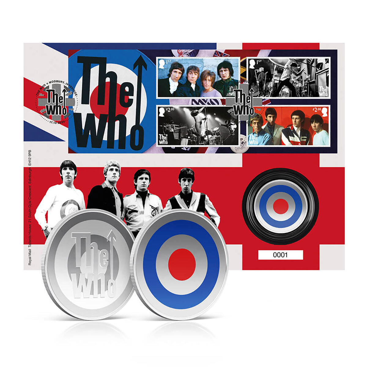 Royal Mail® The Who Medal Cover Mod Icons