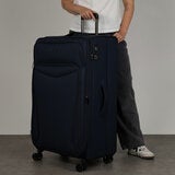 Rock Vitality Softshell Suitcase 4pc set in Navy Rock Vitality Softshell Suitcase 4pc set in Navy