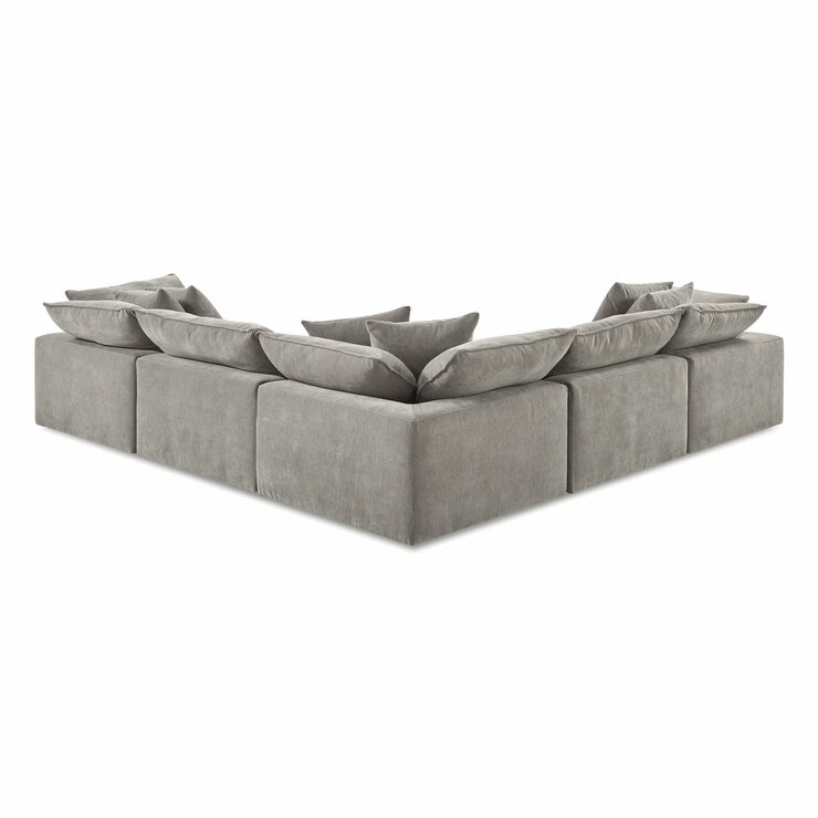 Aiden & Ivy Sereen Beige Fabric 6 Piece Modular Sofa